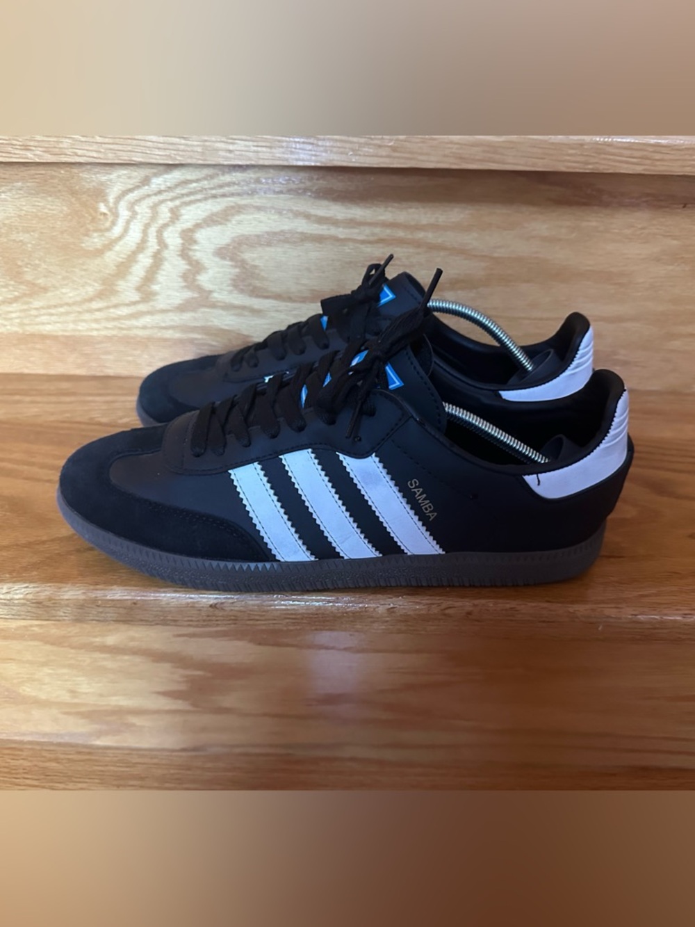 Adidas Samba Black with White Stripes Sneakers